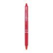 Pilot Frixion Clicker 0.7mm Fine Point Roller Ball Pen with Comfortable Dimpled Grip & Inbuild Eraser in red color.