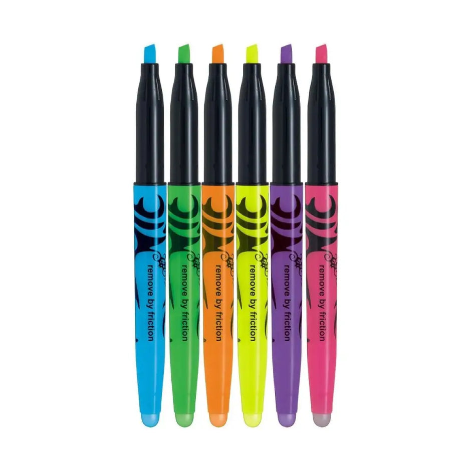 Pilot Frixion Light Highlighters Assorted Colours in vibrant shades for easy text marking and corrections