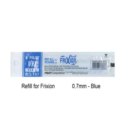 Pilot Frixion Refill 0.7MM for Frixion Roller/Clicker - Blue - Refills