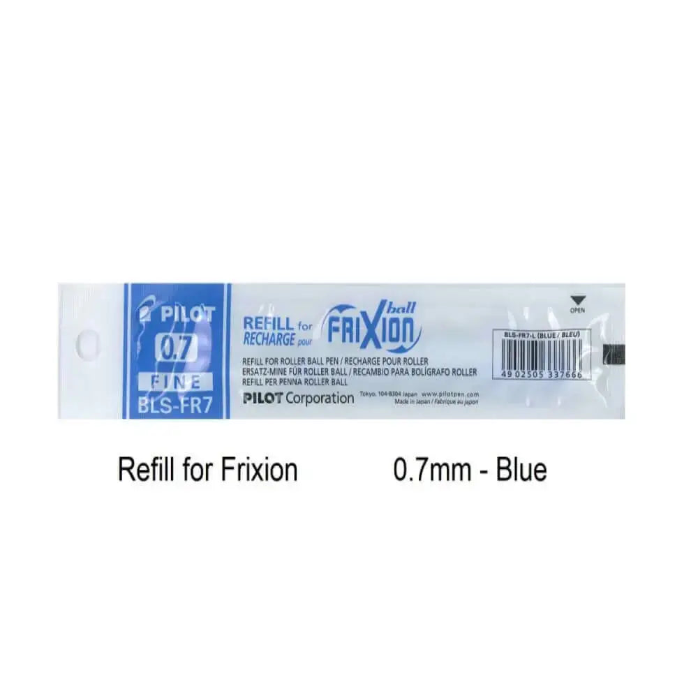 Pilot Frixion Refill 0.7MM for Frixion Roller/Clicker in blue packaging
