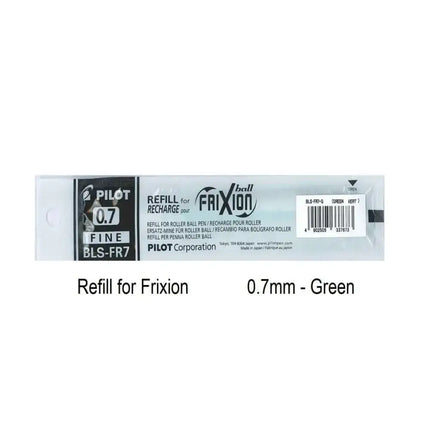 Pilot Frixion Refill 0.7MM for Frixion Roller/Clicker in green packaging.