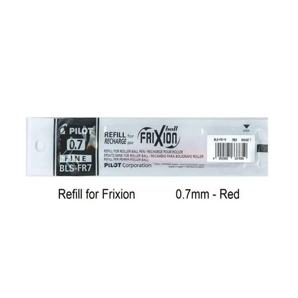 Pilot Frixion Refill 0.7MM for Frixion Roller/Clicker in red packaging