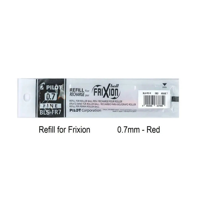 Pilot Frixion Refill 0.7MM for Frixion Roller/Clicker - Red - Refills