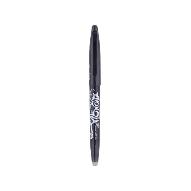 Pilot Frixion Roller Ball Pen with Comfortable Dimpled Grip & Inbuild Eraser - Black / 0.7 MM - Roller Ball Pens