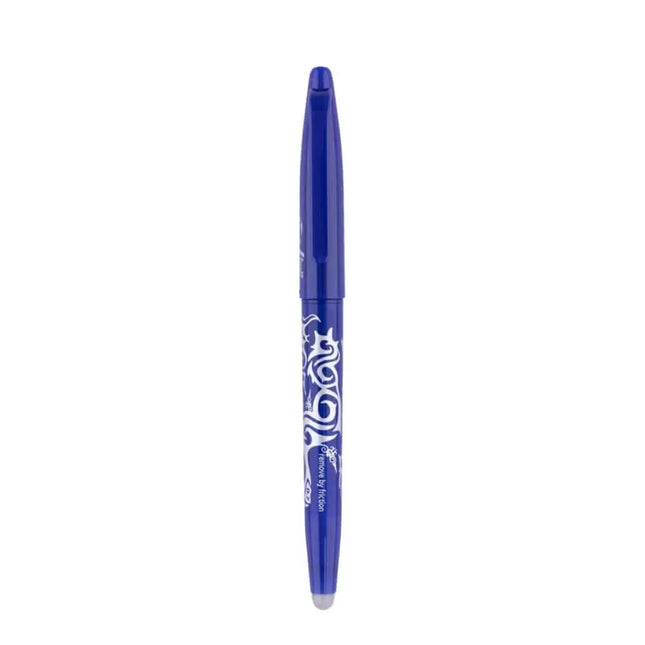 Pilot Frixion Roller Ball Pen with Comfortable Dimpled Grip & Inbuild Eraser - Blue / 0.7 MM - Roller Ball Pens