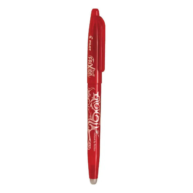 Pilot Frixion Roller Ball Pen with Comfortable Dimpled Grip & Inbuild Eraser - Red / 1.0 MM - Roller Ball Pens