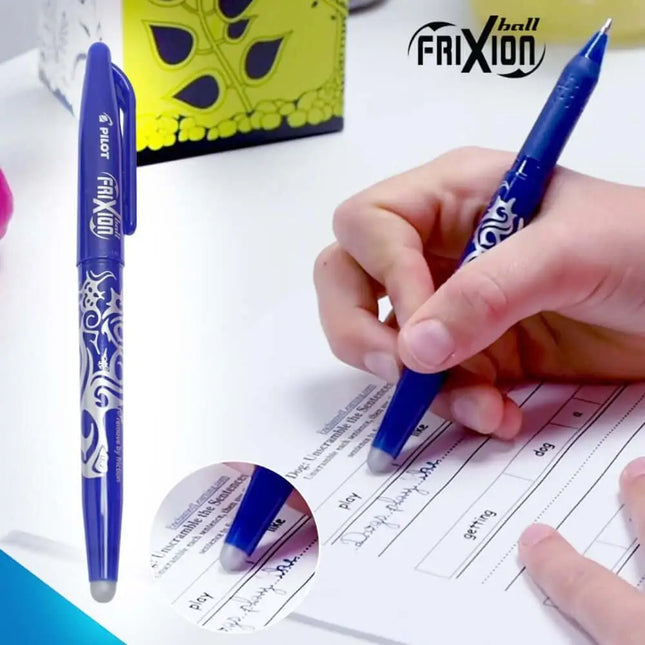 Pilot Frixion Roller Ball Pen with Comfortable Dimpled Grip & Inbuild Eraser - Roller Ball Pens