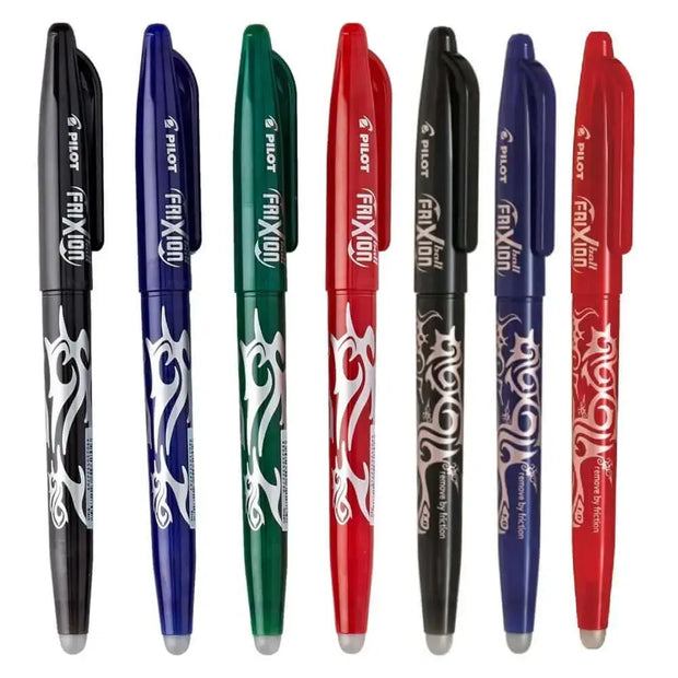 Pilot Frixion Roller Ball Pen with Comfortable Dimpled Grip & Inbuild Eraser in various colors