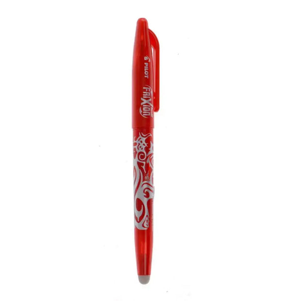 Pilot Frixion Roller Ball Pen with Comfortable Dimpled Grip & Inbuild Eraser in red