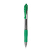Pilot G2 0.7mm Retractable Roller Ball Pen with ergonomic grip and green design.
