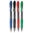 Pilot G2 0.7mm Retractable Roller Ball Pen in blue, black, red, and green colors.