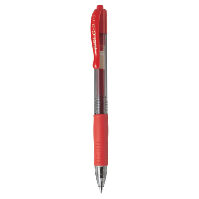 Pilot G2 0.7mm Retractable Roller Ball Pen - Red - Roller Ball Pens