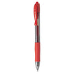 Pilot G2 0.7mm Retractable Roller Ball Pen in red color with ergonomic grip and retractable design.