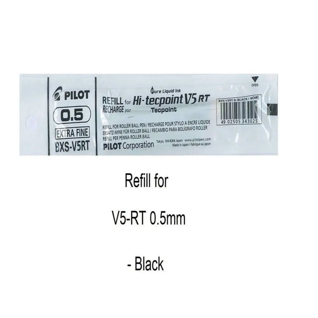 Pilot Hi-Tecpoint Refill 0.5MM for V5RT - Black - Refills