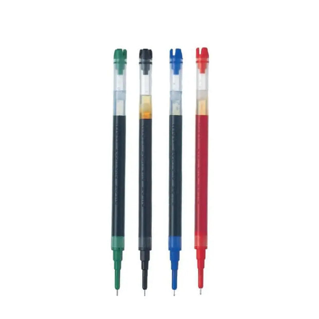 Pilot Hi-Tecpoint Refill 0.5MM for V5RT ink refills in blue, black, red, and green colors.
