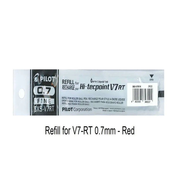 Pilot Hi-Tecpoint Refill 0.7MM for V7RT - Red - Refills
