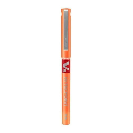 Pilot Hi-Tecpoint V5 0.5mm Extra Fine Point Pure Liquid Ink Roller Ball Pen - Orange - Roller Ball Pens