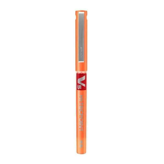 Pilot Hi-Tecpoint V5 0.5mm Extra Fine Point Pure Liquid Ink Roller Ball Pen - Orange - Roller Ball Pens