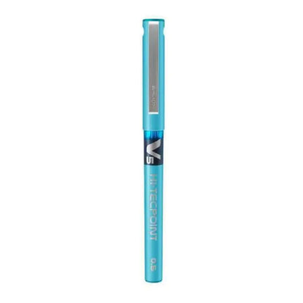 Pilot Hi-Tecpoint V5 0.5mm Extra Fine Point Pure Liquid Ink Roller Ball Pen - Light Blue - Roller Ball Pens