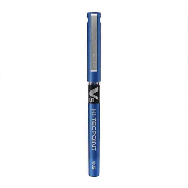 Pilot Hi-Tecpoint V5 0.5mm Extra Fine Point Pure Liquid Ink Roller Ball Pen - Blue Black - Roller Ball Pens
