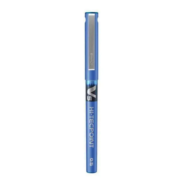 Pilot Hi-Tecpoint V5 0.5mm Extra Fine Point Pure Liquid Ink Roller Ball Pen - Blue - Roller Ball Pens