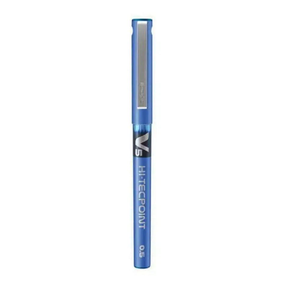 Pilot Hi-Tecpoint V5 0.5mm Extra Fine Point Pure Liquid Ink Roller Ball Pen in blue color