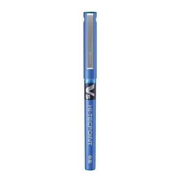 Pilot Hi-Tecpoint V5 0.5mm Extra Fine Point Pure Liquid Ink Roller Ball Pen in blue color