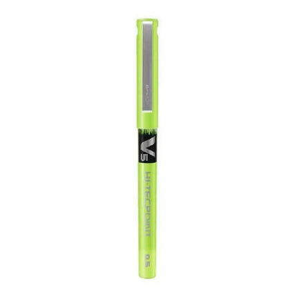 Pilot Hi-Tecpoint V5 0.5mm Extra Fine Point Pure Liquid Ink Roller Ball Pen - Light Green - Roller Ball Pens
