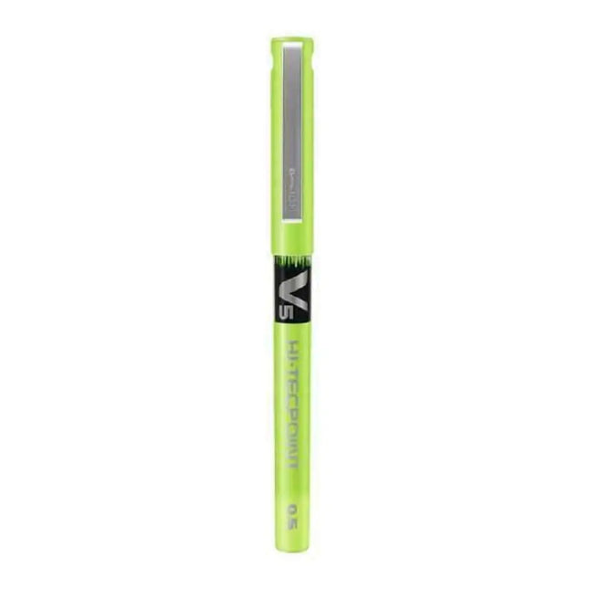 Pilot Hi-Tecpoint V5 0.5mm Extra Fine Point Pure Liquid Ink Roller Ball Pen - Light Green - Roller Ball Pens