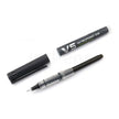 Pilot Hi-Tecpoint V5 Cartridge System 0.5mm Extra Fine Point Roller Ball Pen with cap and visible ink reservoir.
