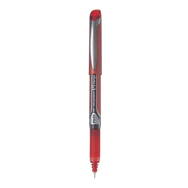 Pilot Hi-Tecpoint V5 Grip 0.5mm Extra Fine Point Pure Liquid Ink Roller Ball Pen with Dimpled Rubber Grip