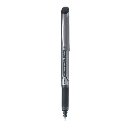 Pilot Hi-Tecpoint V5 Grip 0.5mm Extra Fine Point Pure Liquid Ink Roller Ball Pen with Dimpled Rubber Grip - Black
