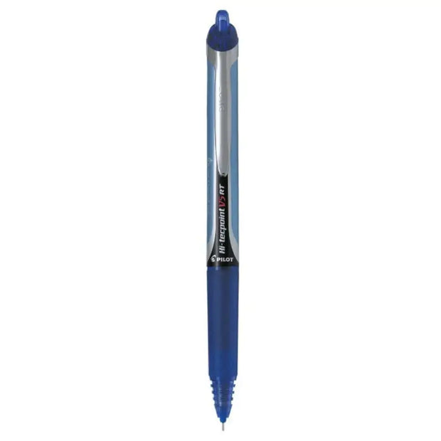 Pilot Hi-Tecpoint V5 RT 0.5mm Extra Fine Point Pure Liquid Ink Retractable Roller Ball Pen with Dimpled Rubber Grip.