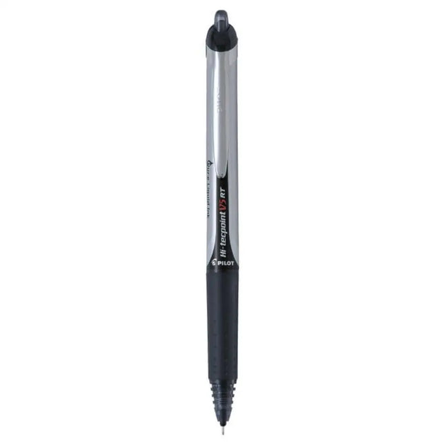 Pilot Hi-Tecpoint V5 RT 0.5mm Extra Fine Point Pure Liquid Ink Retractable Roller Ball Pen with Dimpled Rubber Grip