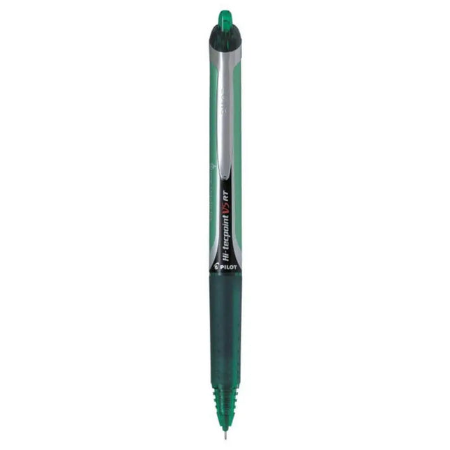 Pilot Hi-Tecpoint V5 RT 0.5mm Extra Fine Point Pure Liquid Ink Retractable Roller Ball Pen with Dimpled Rubber Grip