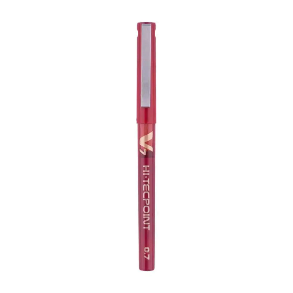 Pilot Hi-Tecpoint V7 0.7mm Fine Point Pure Liquid Ink Roller Ball Pen image showcasing its vibrant design.