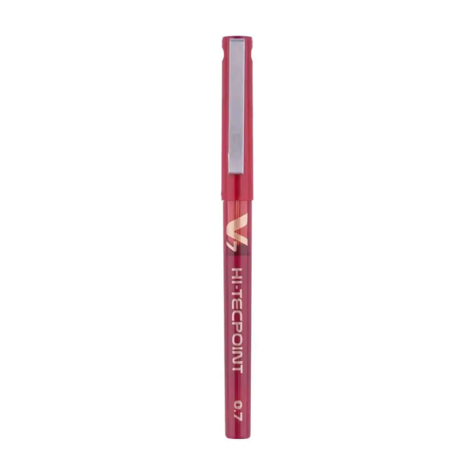 Pilot Hi-Tecpoint V7 0.7mm Fine Point Pure Liquid Ink Roller Ball Pen image showcasing its vibrant design.