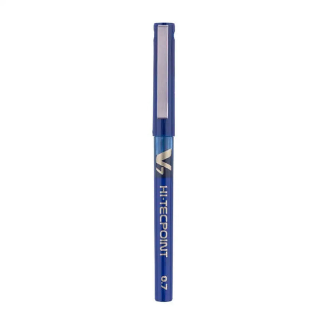 Pilot Hi-Tecpoint V7 0.7mm Fine Point Pure Liquid Ink Roller Ball Pen - Blue - Roller Ball Pens
