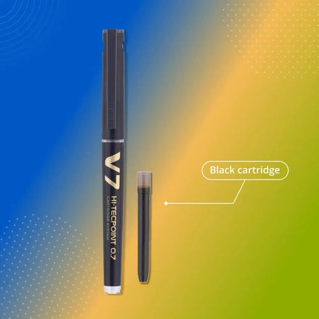 Pilot Hi-Tecpoint V7 Cartridge System 0.7mm Fine Point Roller Ball Pen - Roller Ball Pens