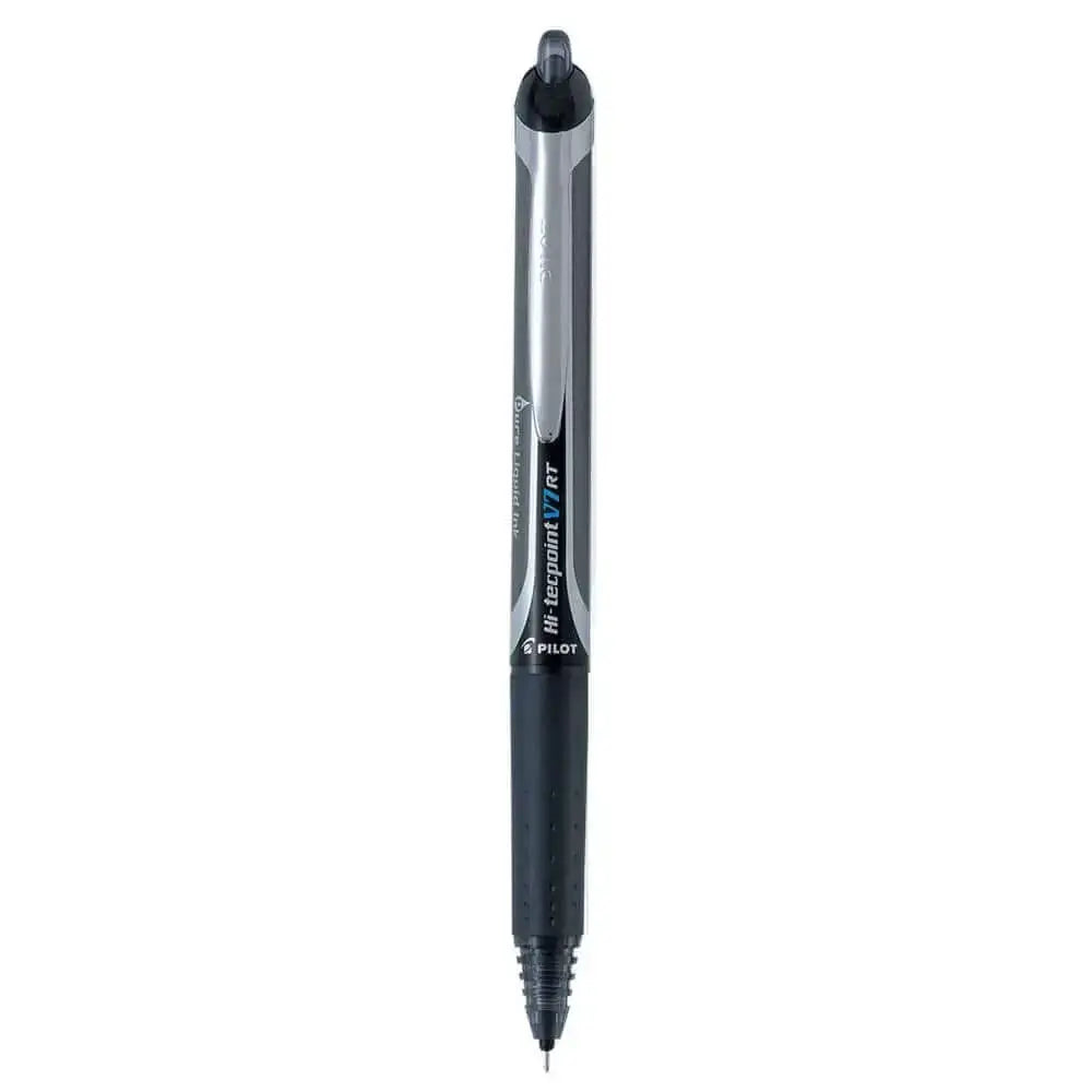 Pilot Hi-Tecpoint V7 RT 0.7mm Fine Point Pure Liquid Ink Retractable Roller Ball Pen with Dimpled Rubber Grip
