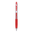 Pilot Pop'lol Retractable Roller Ball Pen 0.7MM in red color with transparent barrel and pocket clip.