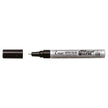 Pilot Super Color Metallic Permanent Marker in silver with cap removed, showcasing glossy ink for vibrant writing.
