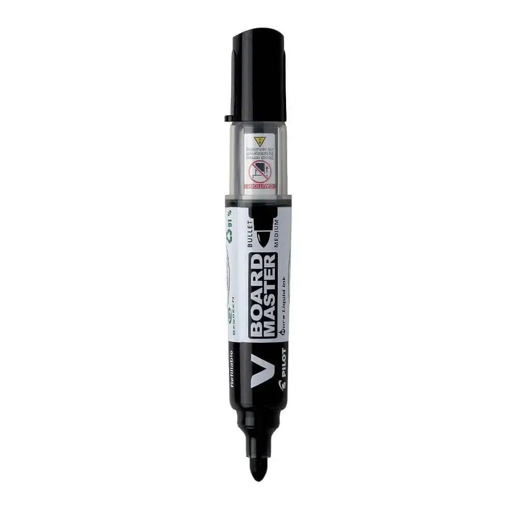 Pilot V Board Master Medium Bullet Tip White Board Marker with Replacable Tip & Ink Cartridge