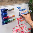 Pilot V Board Master Medium Bullet Tip White Board Marker with Replacable Tip & Ink Cartridge in use on whiteboard.