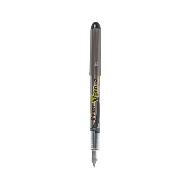 Pilot V Pen Fountain Pen Medium Point showing the sleek design and iridium fountain nib for smooth writing.