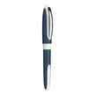 Schneider One Change 0.6 MM Roller Ball Pen in blue, featuring a rubberized grip and sturdy clip for smooth writing.