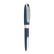 Schneider One Change 0.6 MM Roller Ball Pen in blue with a sleek design and sturdy clip.