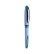 Schneider One Hybrid N MM Roller Ball Pen in blue and green with a cap and needle tip design.