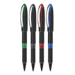 Schneider One Sign 0.8 MM Roller Ball Pen in green, black, red, and blue colors on display.