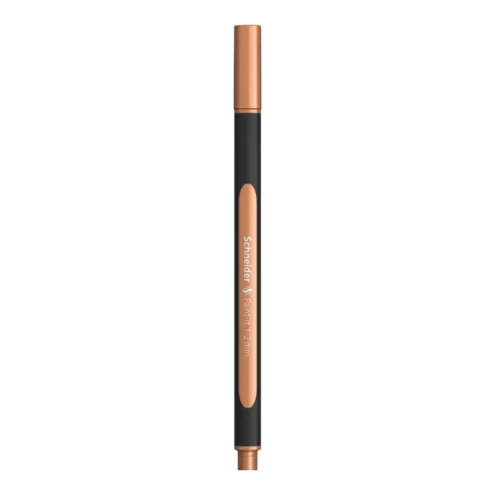 Schneider Paint-it 020 Metallic Liner Pens in copper metallic, perfect for DIY projects and handlettering.